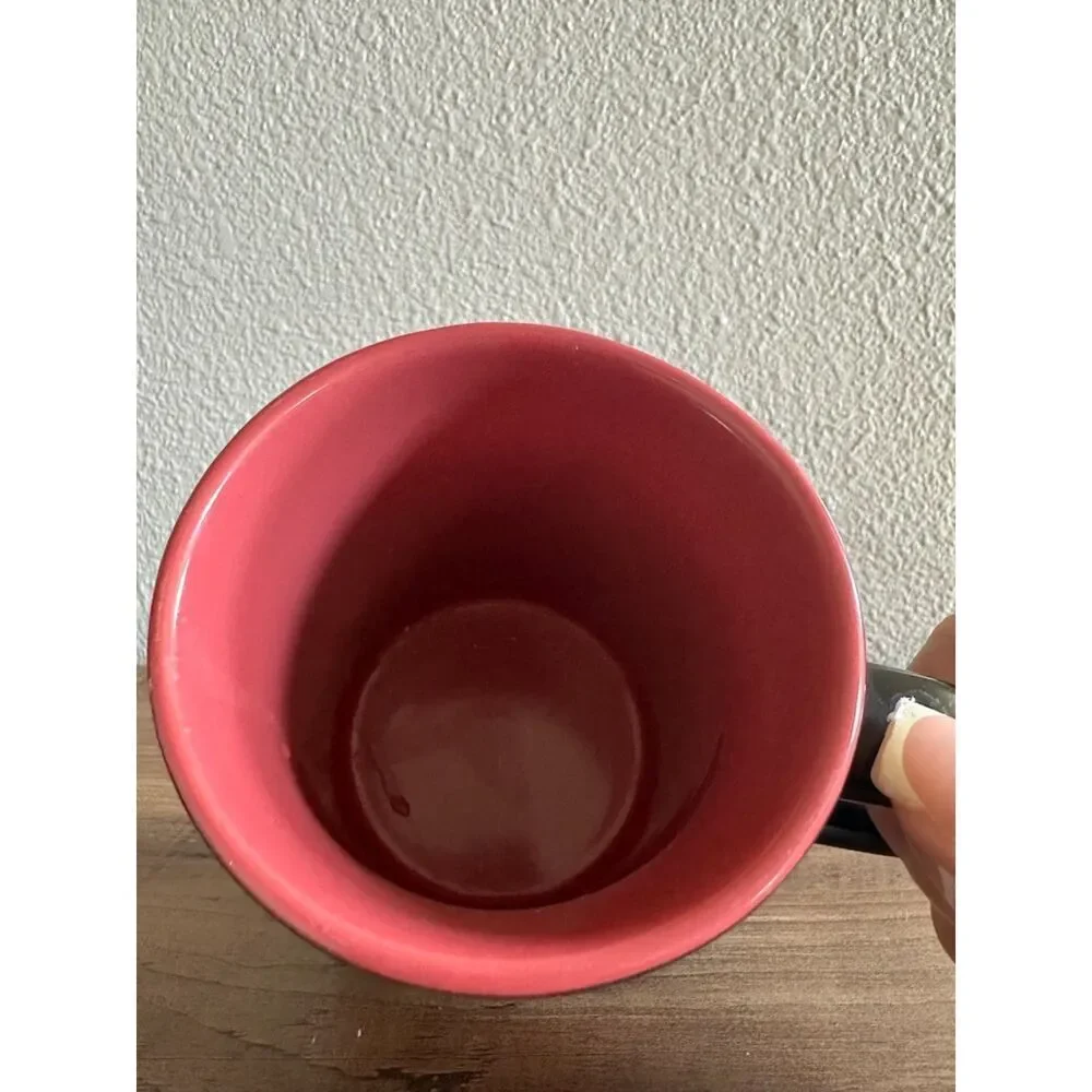 Vintage Disney Jerry Leigh Minnie Mouse Black & Pink Mug
